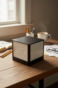 Krychlová lampa s litofaniemi