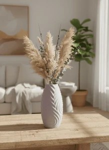 Designová váza s elegantním reliéfem – 20,5 cm