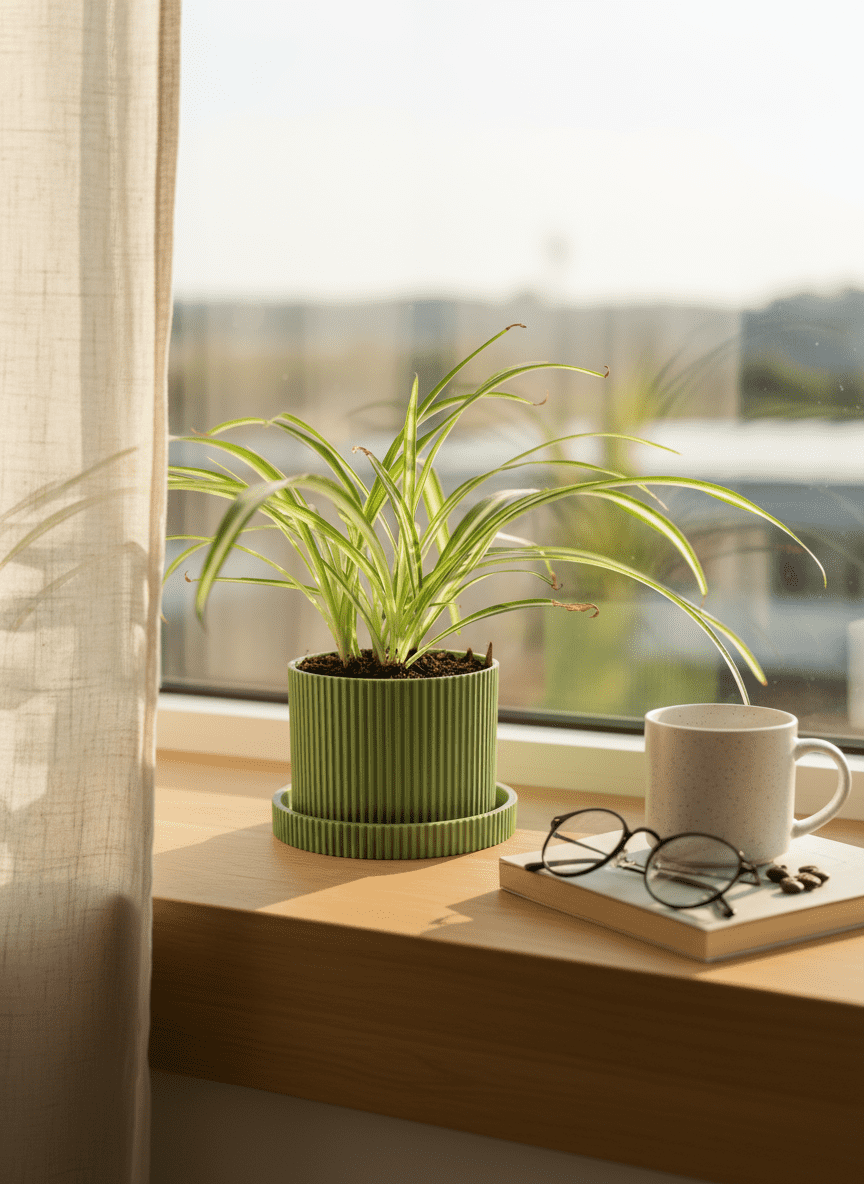 Moderní žebrovaný květináč s podmiskou – minimalistický design, 3D tisk