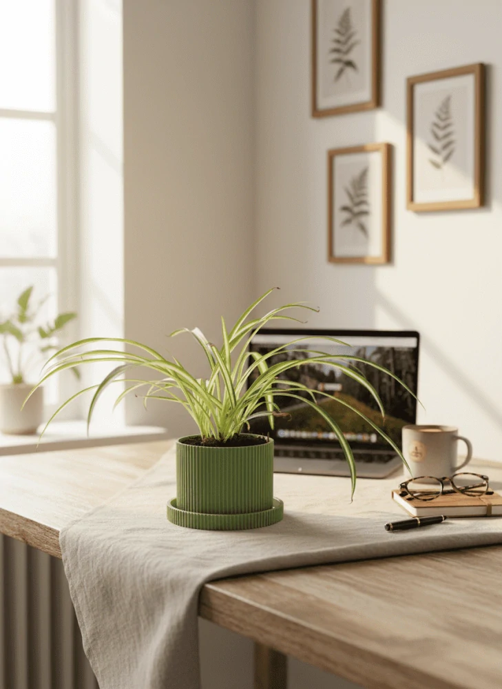 Moderní žebrovaný květináč s podmiskou – minimalistický design, 3D tisk