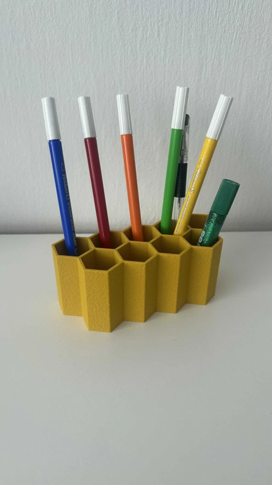 Organizér na tužky s designem včelí plástve – 3 velikosti (PLA, 3D tisk)